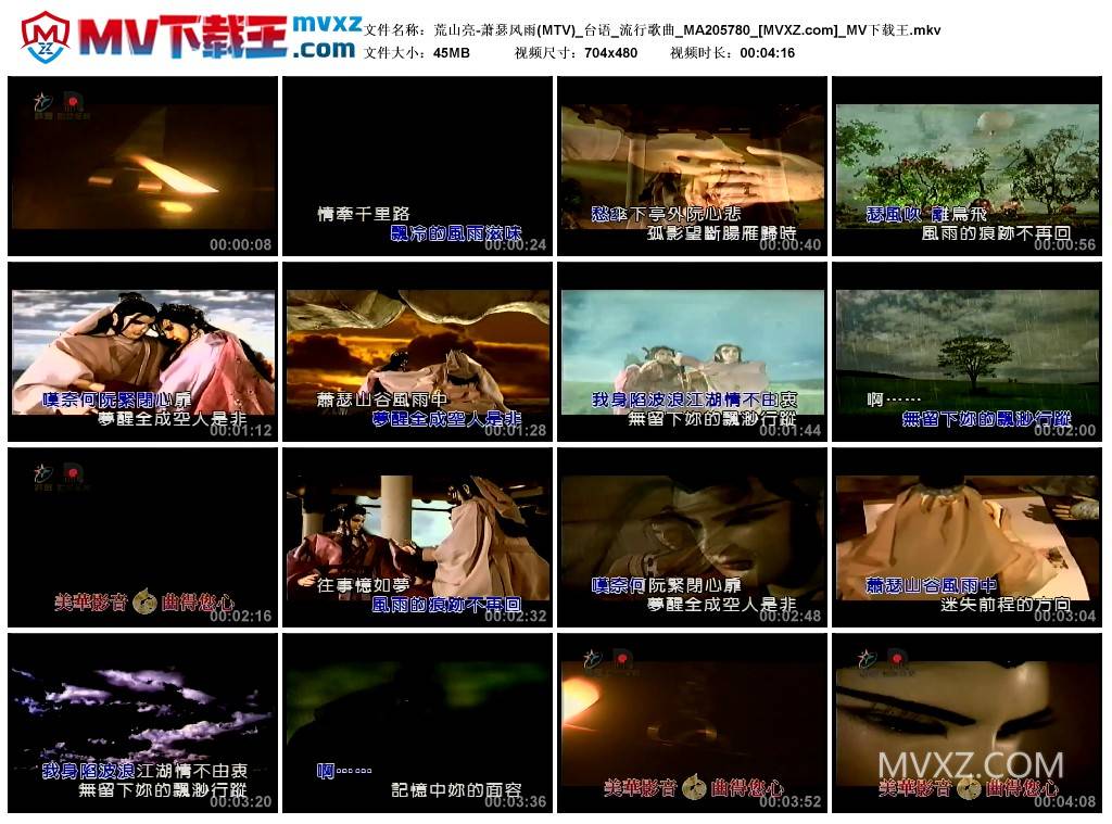 荒山亮-萧瑟风雨(MTV)_台语_流行歌曲_MA205780